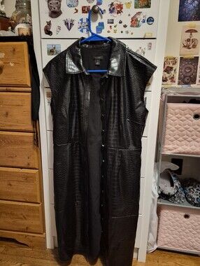 HALOGEN Button Up Crocodile Print Dress